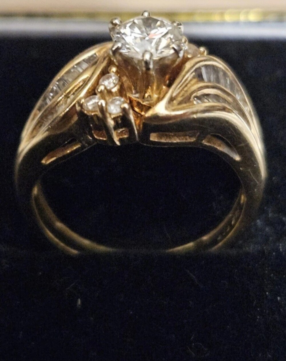 Hearts On Fire .44 ct Center Diamond Set In a 14K YG Ring, Size 6